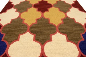 Multicolored Trellis 5X8 Hand-Tufted Modern Rug