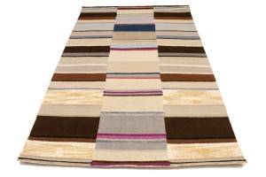 Multicolored Stripes 5X8 Hand-Tufted Modern Rug
