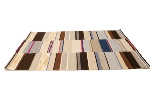 Multicolored Stripes 5X8 Hand-Tufted Modern Rug