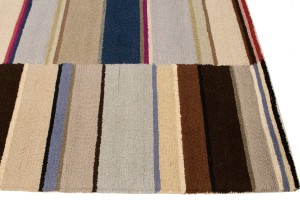 Multicolored Stripes 5X8 Hand-Tufted Modern Rug