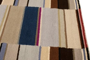Multicolored Stripes 5X8 Hand-Tufted Modern Rug