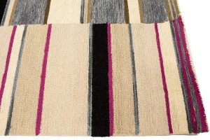 Multicolored Stripes 5X8 Hand-Tufted Modern Rug