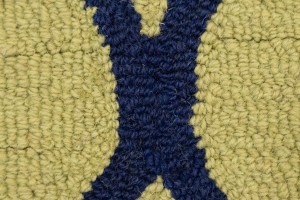 Golden Beige & Plum Trellis 5X8 Hand-Tufted Modern Rug