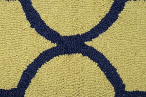 Golden Beige & Plum Trellis 5X8 Hand-Tufted Modern Rug