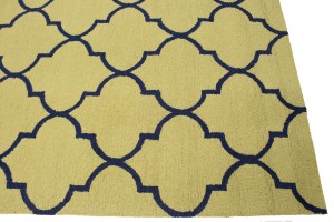 Golden Beige & Plum Trellis 5X8 Hand-Tufted Modern Rug