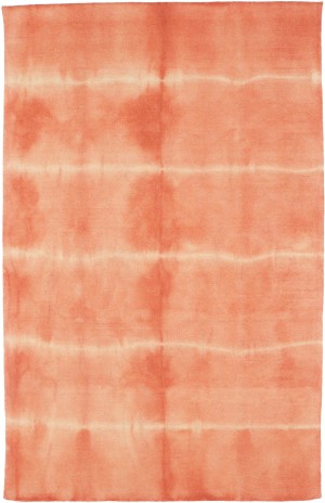 Coral Red Tie-Dye 5X8 Hand-Tufted Modern Rug
