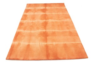 Coral Red Tie-Dye 5X8 Hand-Tufted Modern Rug
