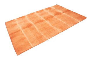 Coral Red Tie-Dye 5X8 Hand-Tufted Modern Rug