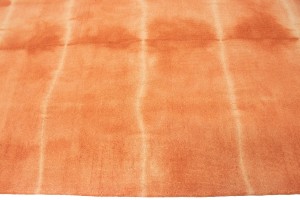 Coral Red Tie-Dye 5X8 Hand-Tufted Modern Rug