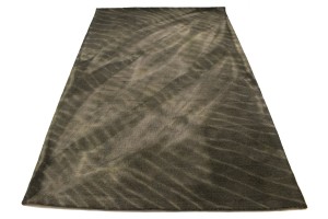 Dark Brown Tie-Dye 5X8 Hand-Tufted Modern Rug