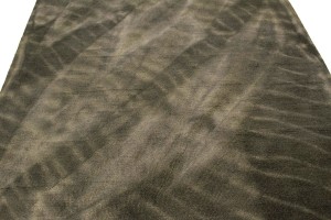 Dark Brown Tie-Dye 5X8 Hand-Tufted Modern Rug