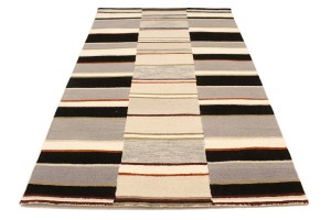 Multicolored Stripes 5X8 Hand-Tufted Modern Rug