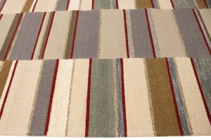 Multicolored Stripes 5X8 Hand-Tufted Modern Rug