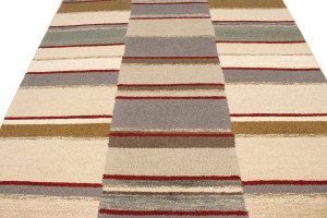 Multicolored Stripes 5X8 Hand-Tufted Modern Rug