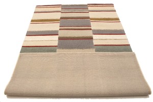 Multicolored Stripes 5X8 Hand-Tufted Modern Rug
