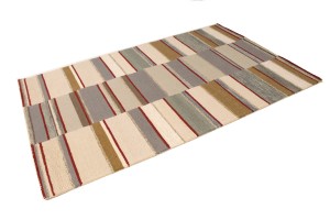Multicolored Stripes 5X8 Hand-Tufted Modern Rug