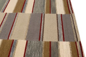 Multicolored Stripes 5X8 Hand-Tufted Modern Rug