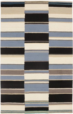 Multicolored Stripes 5X8 Hand-Tufted Modern Rug