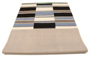 Multicolored Stripes 5X8 Hand-Tufted Modern Rug