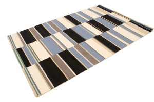 Multicolored Stripes 5X8 Hand-Tufted Modern Rug