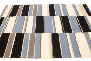 Multicolored Stripes 5X8 Hand-Tufted Modern Rug