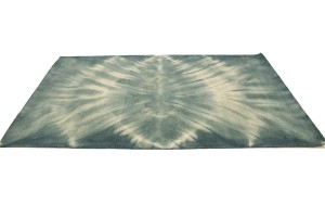 Hunter Green Tie-Dye 5X8 Hand-Tufted Modern Rug