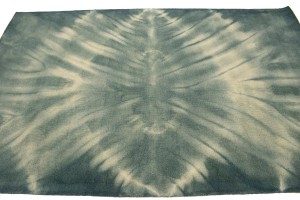 Hunter Green Tie-Dye 5X8 Hand-Tufted Modern Rug