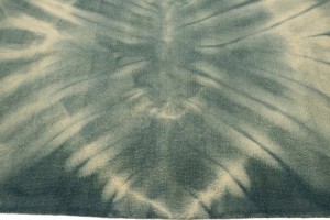 Hunter Green Tie-Dye 5X8 Hand-Tufted Modern Rug