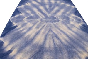 Purple-navy Tie-Dye 5X8 Hand-Tufted Modern Rug