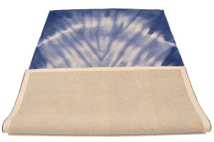 Purple-navy Tie-Dye 5X8 Hand-Tufted Modern Rug