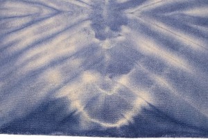 Purple-navy Tie-Dye 5X8 Hand-Tufted Modern Rug
