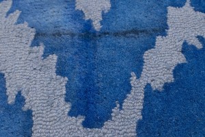 Blue Abstract 5X8 Hand-Tufted Modern Rug