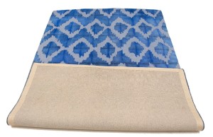 Blue Abstract 5X8 Hand-Tufted Modern Rug
