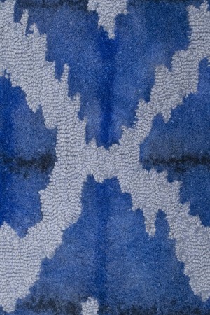 Blue Abstract 5X8 Hand-Tufted Modern Rug