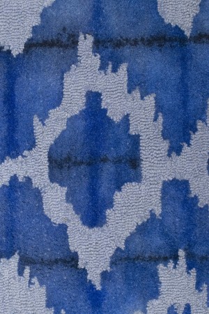 Blue Abstract 5X8 Hand-Tufted Modern Rug