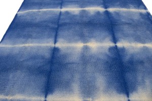 Navy Blue Tie-Dye 5X8 Hand-Tufted Modern Rug