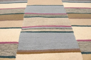 Multicolored Stripes 5X8 Hand-Tufted Modern Rug