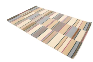 Multicolored Stripes 5X8 Hand-Tufted Modern Rug