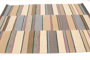 Multicolored Stripes 5X8 Hand-Tufted Modern Rug
