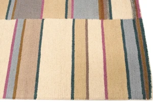 Multicolored Stripes 5X8 Hand-Tufted Modern Rug