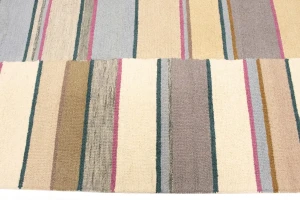 Multicolored Stripes 5X8 Hand-Tufted Modern Rug