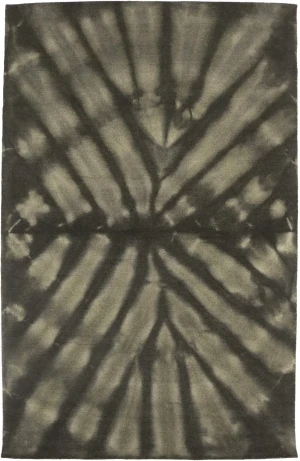 Dark Brown Tie-Dye 5X8 Hand-Tufted Modern Rug