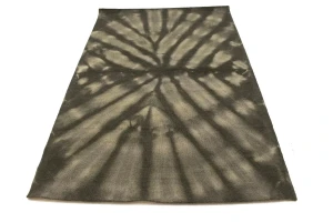 Dark Brown Tie-Dye 5X8 Hand-Tufted Modern Rug