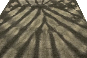 Dark Brown Tie-Dye 5X8 Hand-Tufted Modern Rug