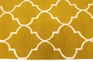 Gold Trellis 5X8 Hand-Tufted Modern Rug