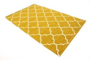 Gold Trellis 5X8 Hand-Tufted Modern Rug