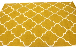 Gold Trellis 5X8 Hand-Tufted Modern Rug