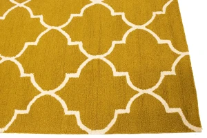Gold Trellis 5X8 Hand-Tufted Modern Rug