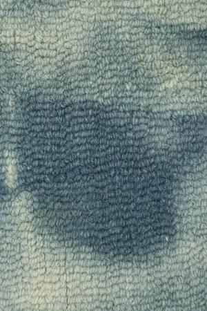 Dark Teal Tie-Dye 5X8 Hand-Tufted Modern Rug