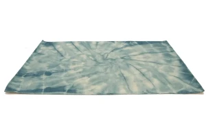 Dark Teal Tie-Dye 5X8 Hand-Tufted Modern Rug